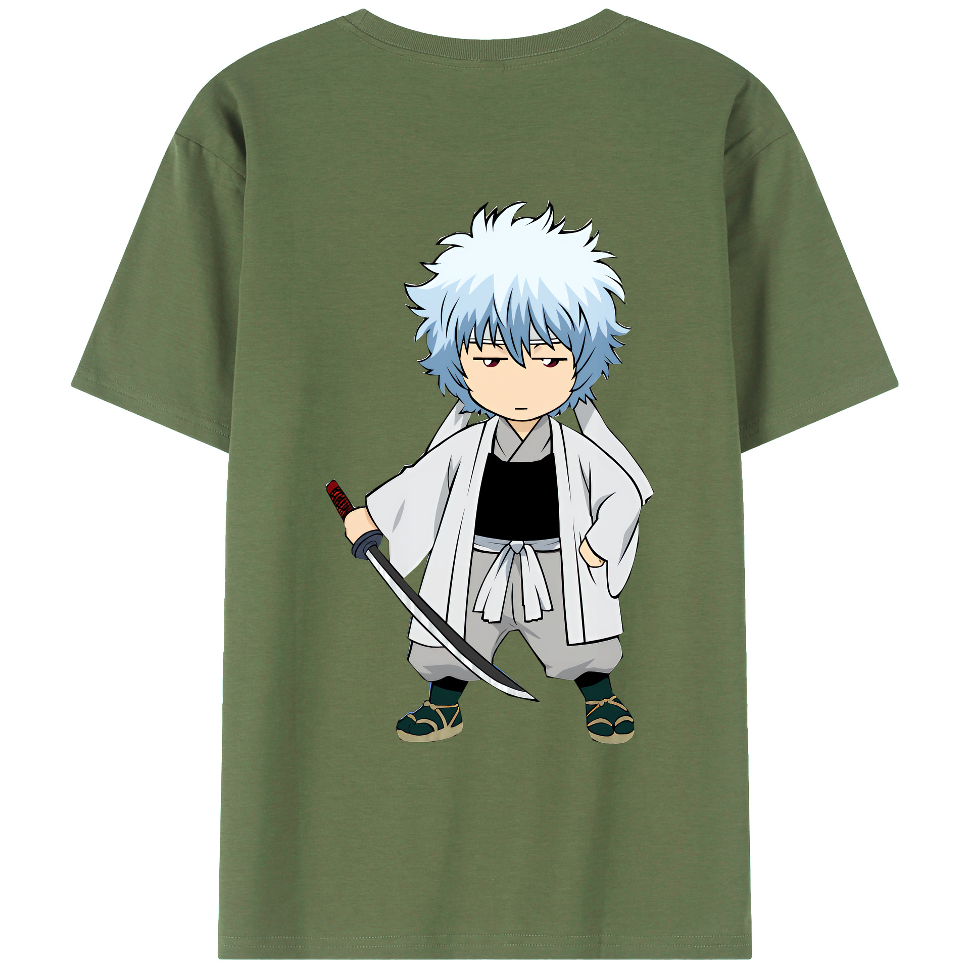 （画像用） ぎんたま 坂田銀時（さかたぎんとき） 神楽 志村新八（しむら しんぱち） GINTAMA Sakata Gintoki Kagura Shimura Shinpachi 綿100％ メンズ半袖Tシャツ（バックプリント） 通気性